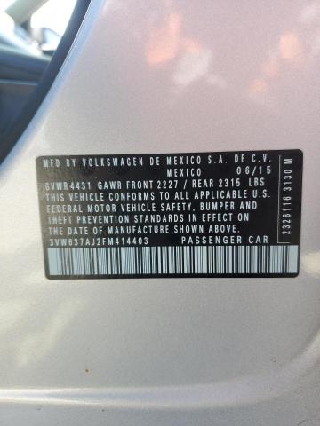 2015 VOLKSWAGEN JETTA HYBR 3VW637AJ2FM414403