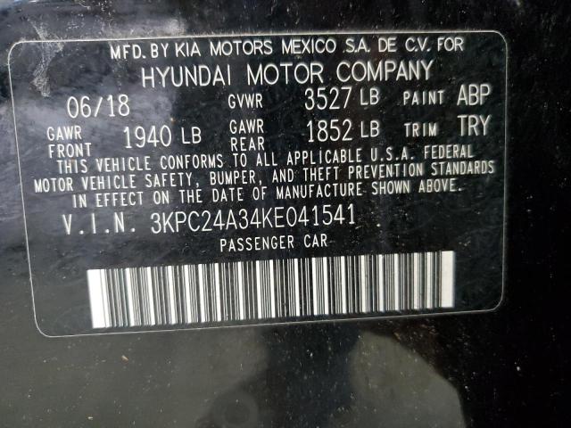 2019 HYUNDAI ACCENT SE 3KPC24A34KE041541