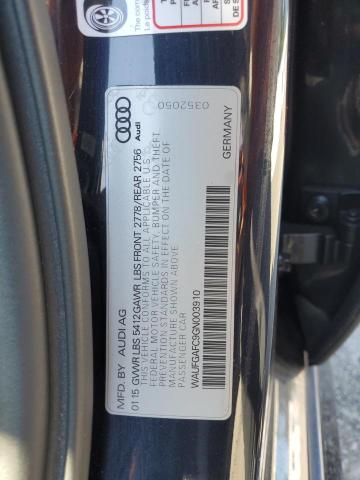 2016 AUDI A6 PREMIUM WAUFGAFC9GN003910