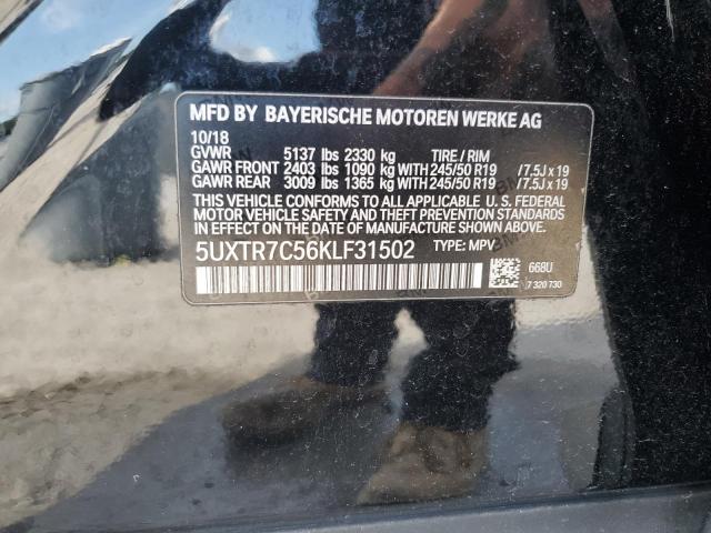 2019 BMW X3 SDRIVE3 5UXTR7C56KLF31502