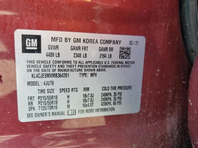 2021 BUICK ENCORE PRE - KL4CJESMXMB364261