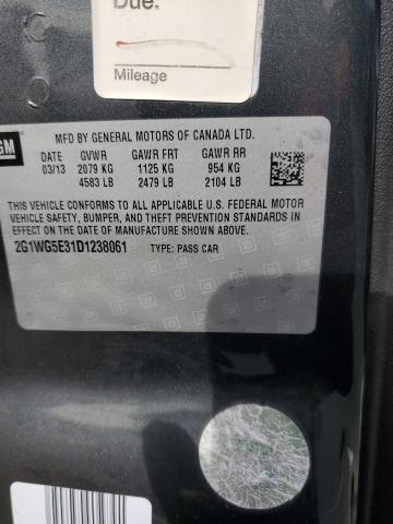 2013 CHEVROLET IMPALA LT - 2G1WG5E31D1238061