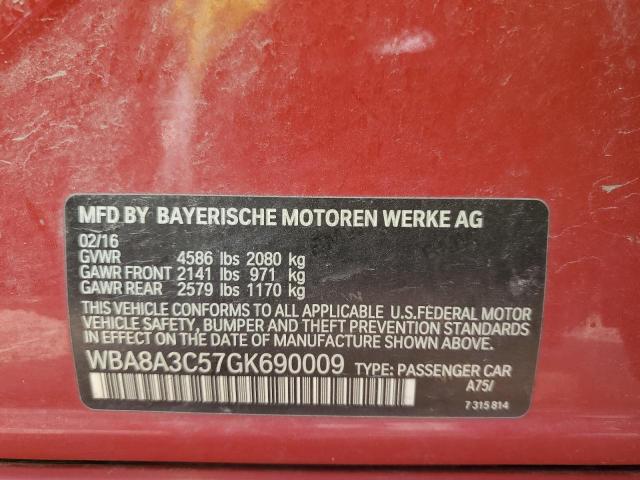 2016 BMW 320 XI WBA8A3C57GK690009