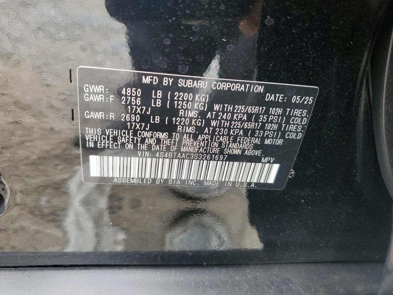 SUBARU LEGACY OUTBACK