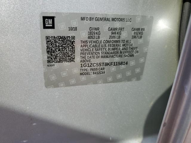 2019 CHEVROLET MALIBU LS 1G1ZC5ST8KF115814