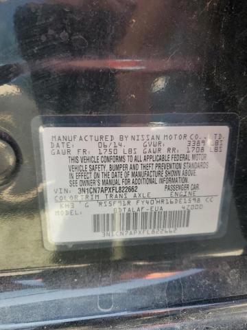 2015 NISSAN VERSA S - 3N1CN7APXFL822662
