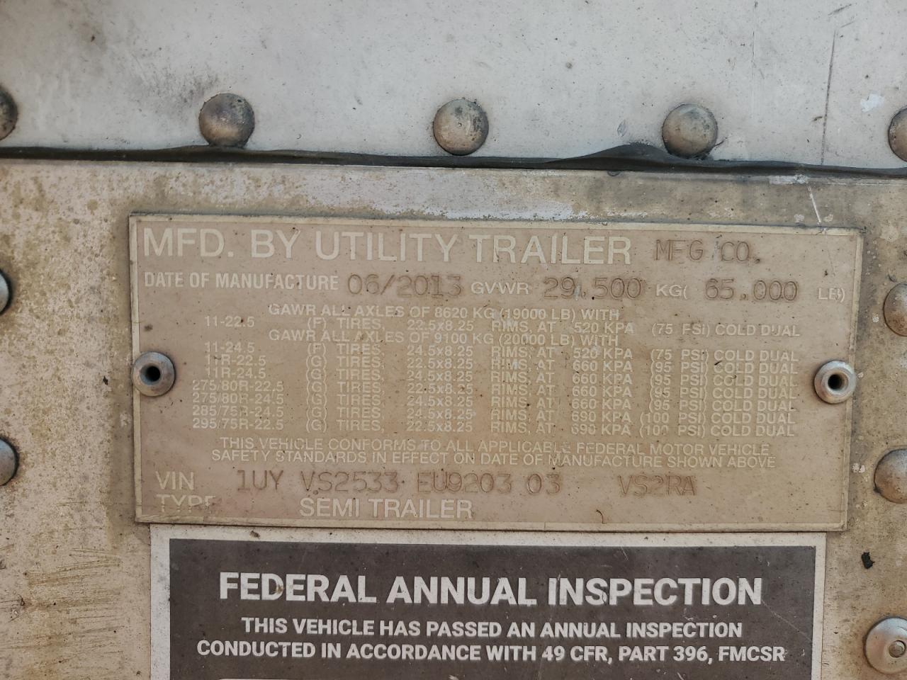 Lot #3282351293 2014 UTILITY TRAILER