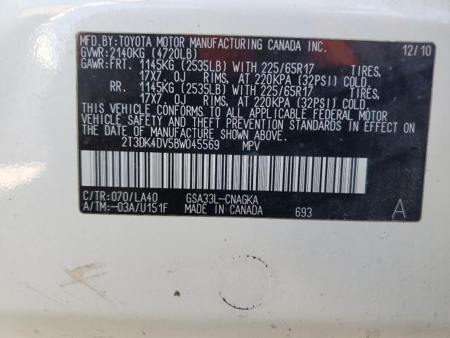 2011 TOYOTA RAV4 LIMITED - 2T3DK4DV5BW045569