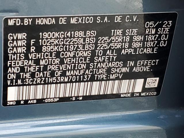 2024 HONDA HR-V SPORT - 3CZRZ1H53RM701137