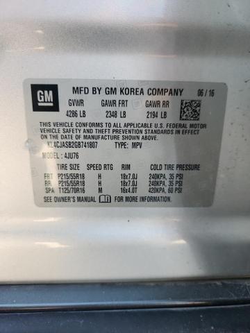 2016 BUICK ENCORE KL4CJASB2GB741807