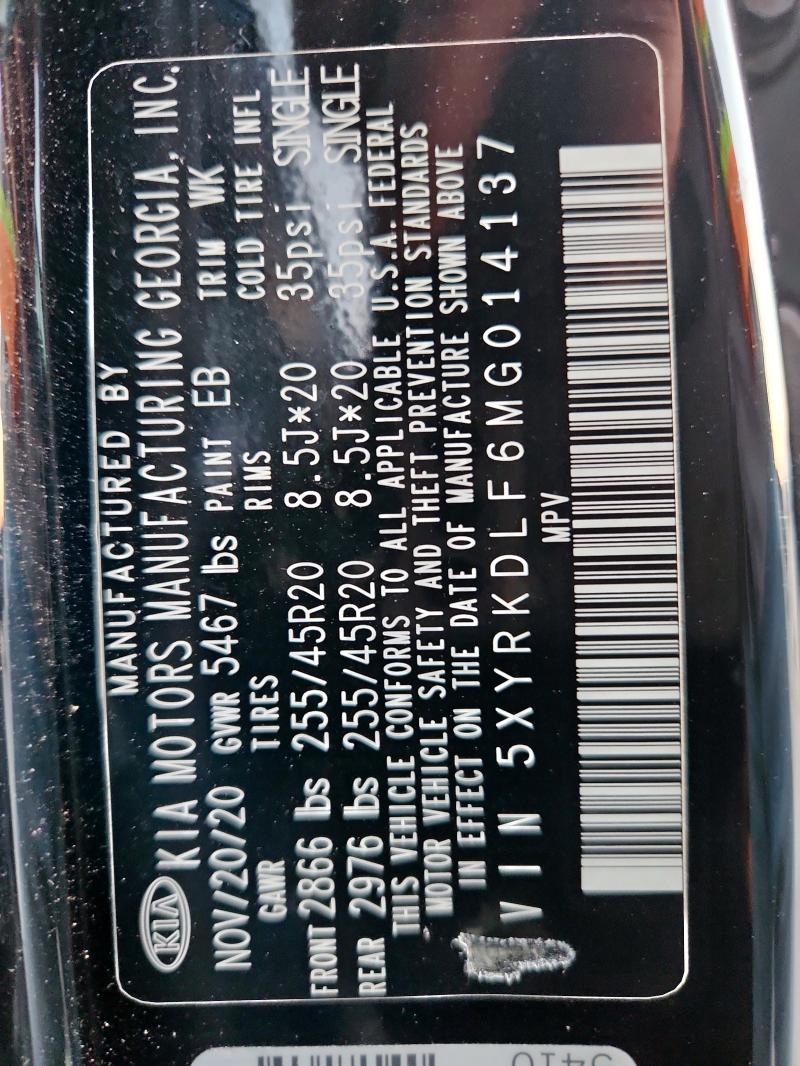 2021 KIA SORENTO SX - 5XYRKDLF6MG014137