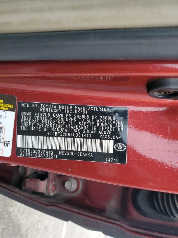 Lot #3275690786 2004 TOYOTA CAMRY LE