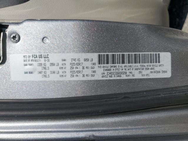 2016 DODGE GRAND CARA 2C4RDGCG9GR365290