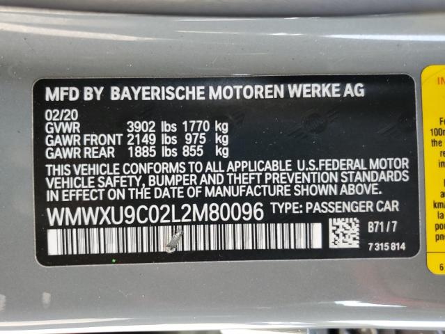 2020 MINI COOPER S WMWXU9C02L2M80096