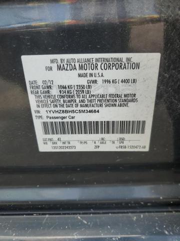 2012 MAZDA 6 I - 1YVHZ8BH5C5M34684
