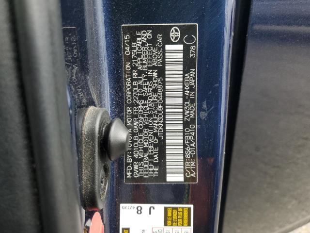 2015 TOYOTA PRIUS JTDKN3DU8F0448875