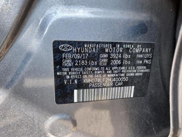 2017 HYUNDAI ELANTRA SE - KMHD74LF2HU400050