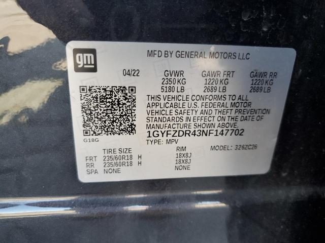 2022 CADILLAC XT4 PREMIU 1GYFZDR43NF147702