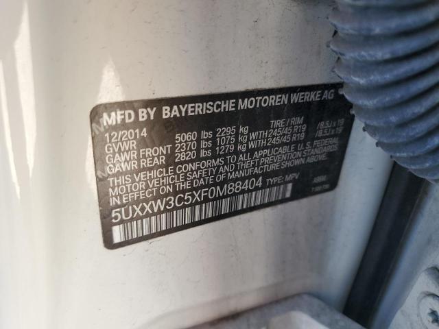 2015 BMW X4 XDRIVE2 5UXXW3C5XF0M88404