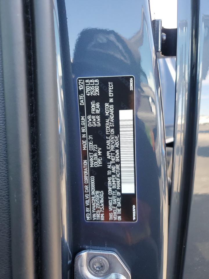 Lot #3317774074 2022 VOLVO XC40 T4 IN