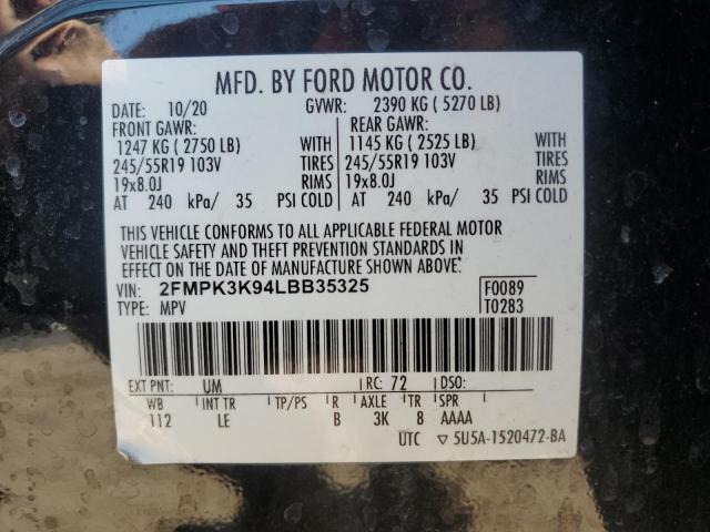 2020 FORD EDGE TITAN 2FMPK3K94LBB35325