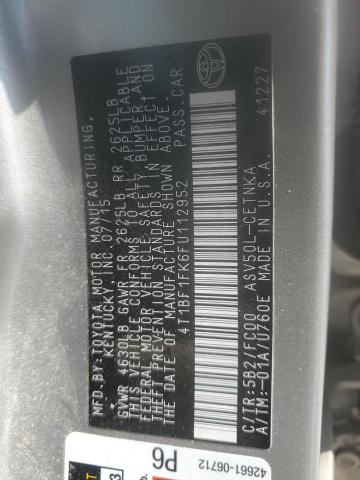 2015 TOYOTA CAMRY LE 4T1BF1FK6FU112952