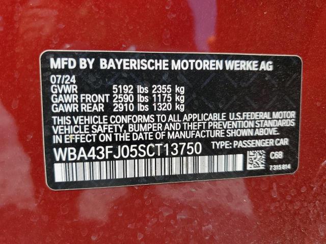 2025 BMW 530 I WBA43FJ05SCT13750