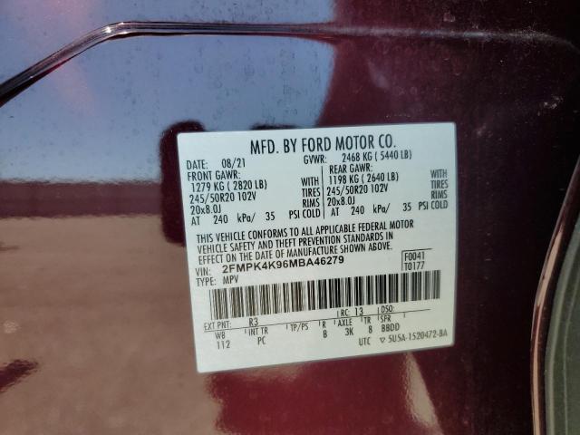 2021 FORD EDGE TITAN 2FMPK4K96MBA46279