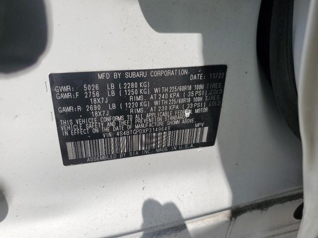 2023 SUBARU OUTBACK TOURING 4S4BTGPDXP3149649