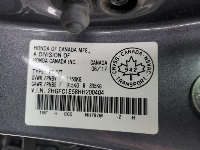 2017 HONDA CIVIC SI 2HGFC1E58HH200404