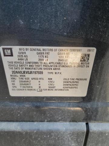 2018 CHEVROLET EQUINOX LT 2GNAXJEV0J6197939