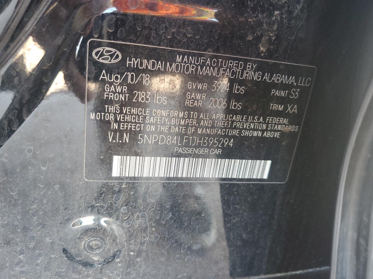 Lot #3309634060 2018 HYUNDAI ELANTRA SEL