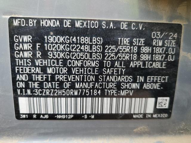 2024 HONDA HR-V SPORT 3CZRZ2H50RM775184