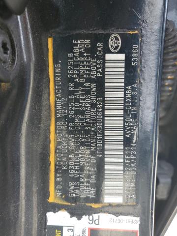 2013 TOYT CAMRY HYBRID #3257105254