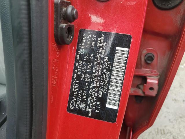 2015 HYUNDAI ACCENT GLS KMHCT4AE3FU890884