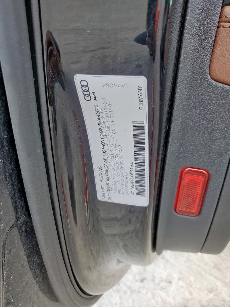 2019 AUDI A4 PREMIUM - WAUENAF46KN011708