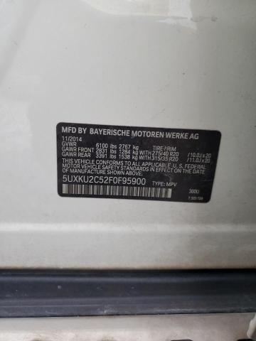 2015 BMW X6 XDRIVE3 5UXKU2C52F0F95900
