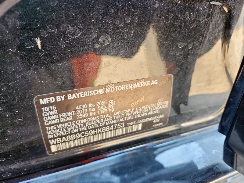 2017 BMW 330 I WBA8B9C59HK884753