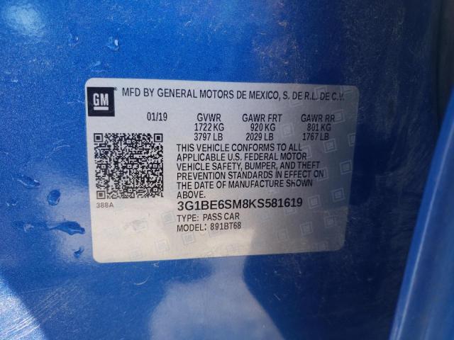 2019 CHEVROLET CRUZE LT #3286682304