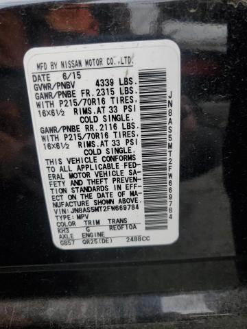 2015 NISSAN ROGUE SELE JN8AS5MT2FW669784