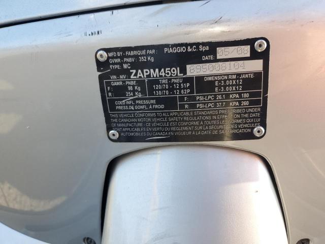 2009 VESPA GTS 250 ZAPM459L895008104