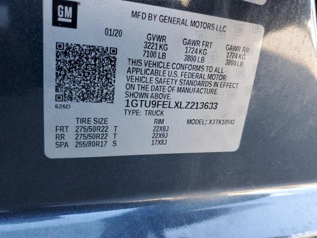 2020 GMC SIERRA K15 1GTU9FELXLZ213633