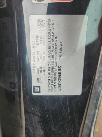 2017 CHEVROLET CAMARO LT 1G1FB1RS5H0181082