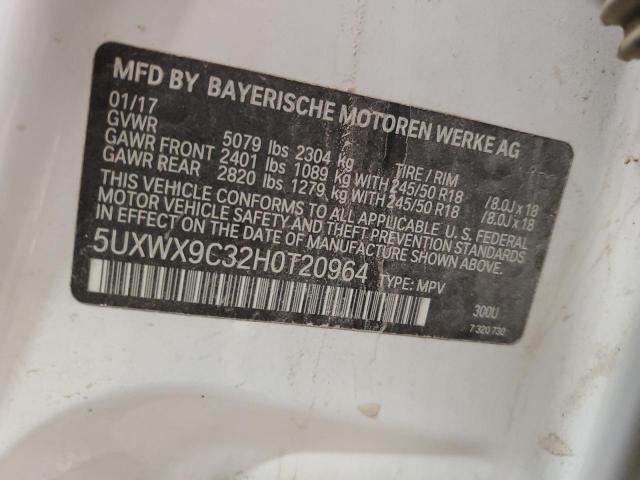 2017 BMW X3 XDRIVE28I 5UXWX9C32H0T20964