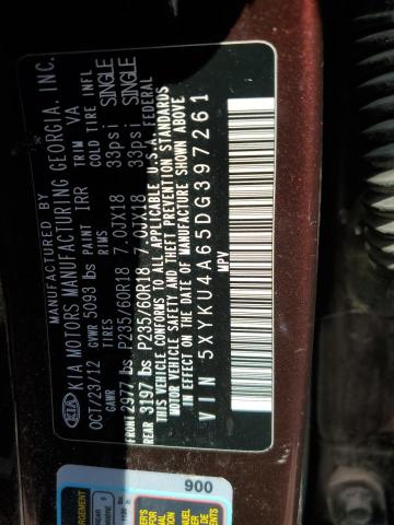 2013 KIA SORENTO EX - 5XYKU4A65DG397261