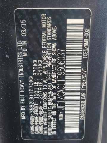 2015 SUBARU BRZ 2.0 LIMITED JF1ZCAC11F9606037