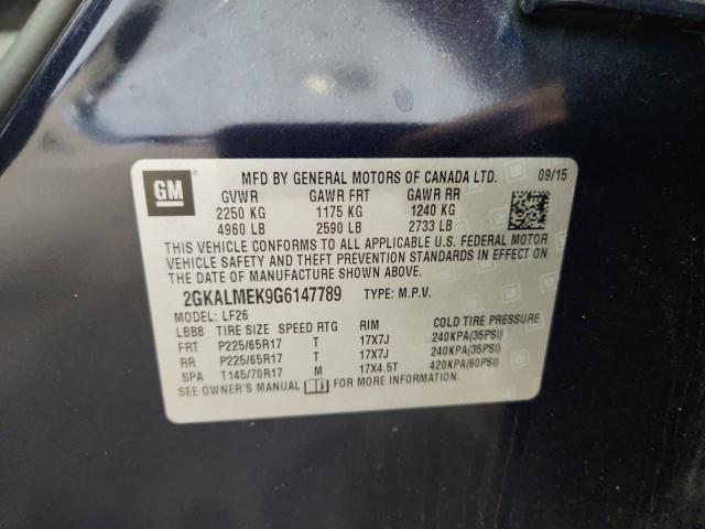 2016 GMC TERRAIN SL 2GKALMEK9G6147789