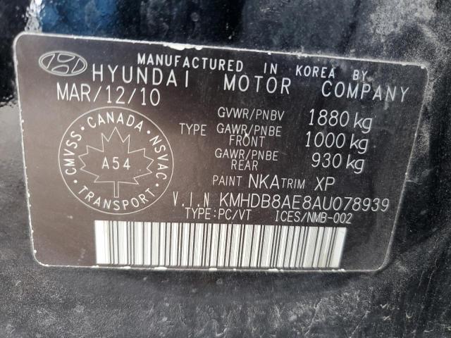 2010 HYUNDAI ELANTRA TO - KMHDB8AE8AU078939