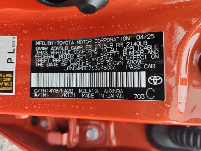 2025 TOYOTA COROLLA SE #3305465116