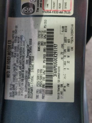 2012 FORD FUSION SEL #3286688295